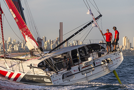 2 Départ de la 14e transat Jacques Vabre pour le duo Damien Seguin et Yoann Richomme