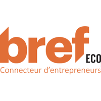 Logo du média Bref eco connecteur d'entrepreneurs en toutes lettres et de couleur orange