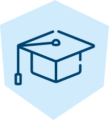 Pictogramme d'un chapeau de diplômé