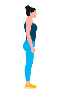 schéma d'une femme effectuant des roulement d'épaules pour réduire le risque de TMS