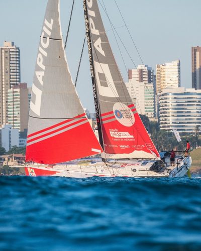 Départ de la 14e transat Jacques Vabre pour le duo Damien Seguin et Yoann Richomme